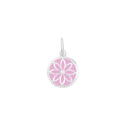 Lola Daisy Pendant - Silver & Pink