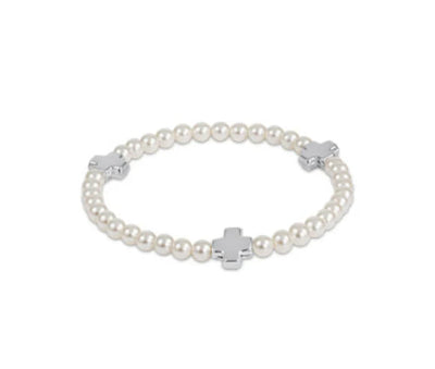 Enewton Signature Cross Sterling Pearl 3mm Bracelet