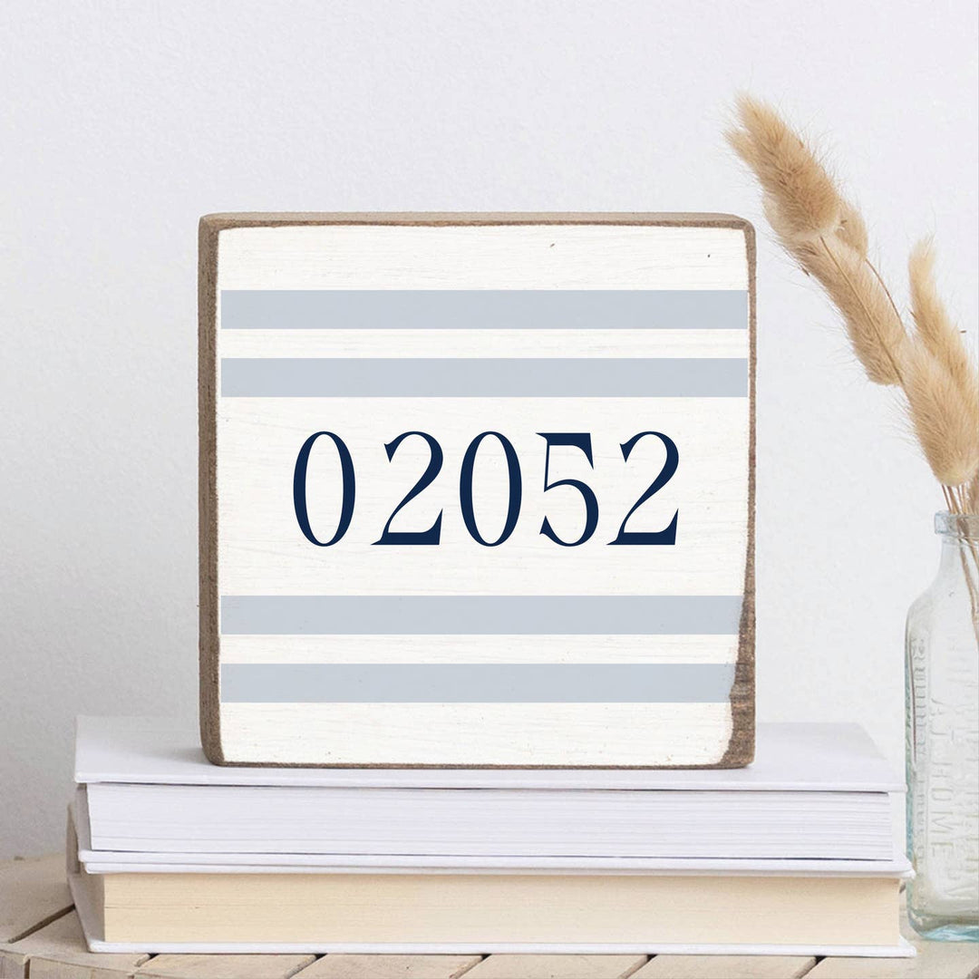 06410 Blue Stripes Block Sign