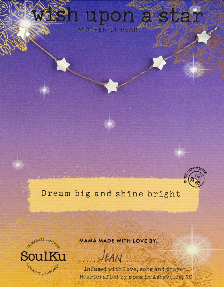 Soulku Mother of Pearl Star Celestial Necklace
