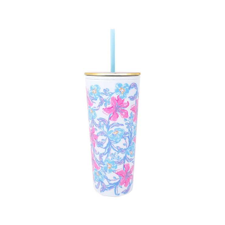 Lilly Pulitzer Beachside Haven Tumbler with Straw