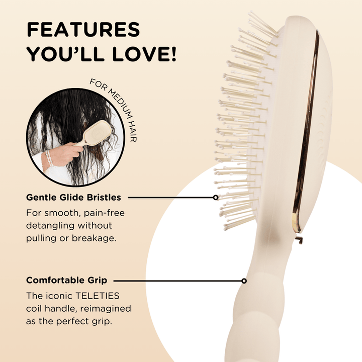 Teleties Detangler Tan Brush