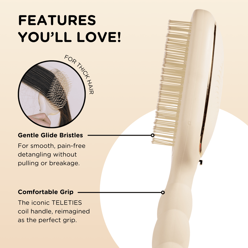 Teleties Detangler Tan Brush
