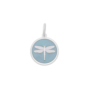 Lola Dragonfly Pendant - Silver Pale Blue