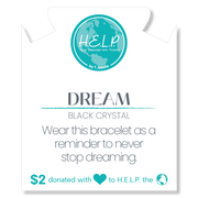 Dream Stacker Bracelet with Black Crystal Beads