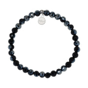 Dream Stacker Bracelet with Black Crystal Beads
