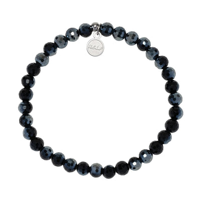 Dream Stacker Bracelet with Black Crystal Beads