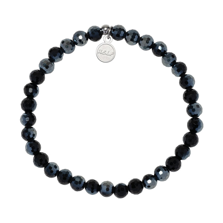 Dream Stacker Bracelet with Black Crystal Beads