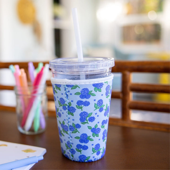 Blue Hydrangeas Reusable Coffee Sleeve