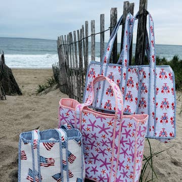 Coastal Quilted Carryall Tote