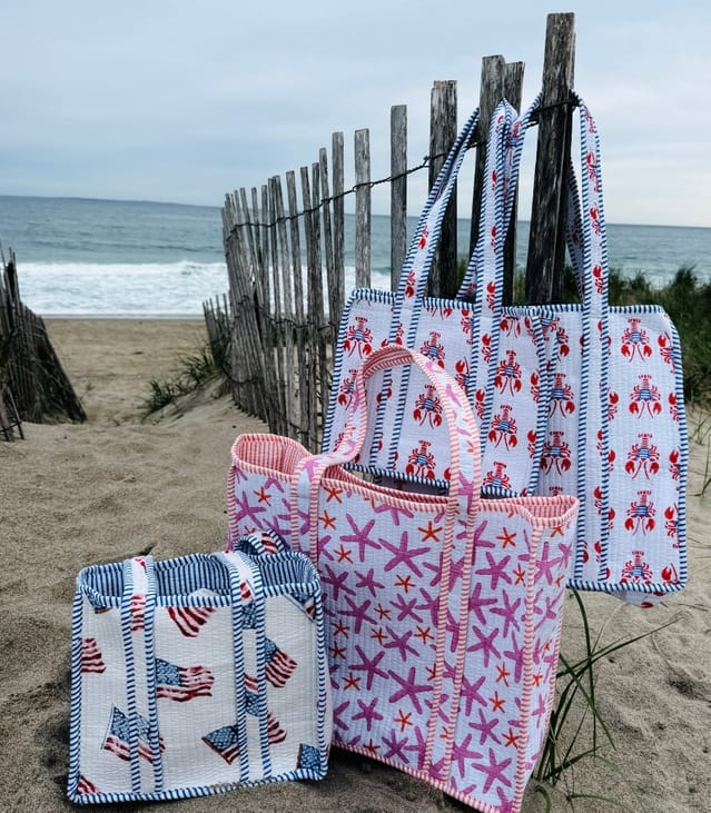 Coastal Quilted Carryall Tote