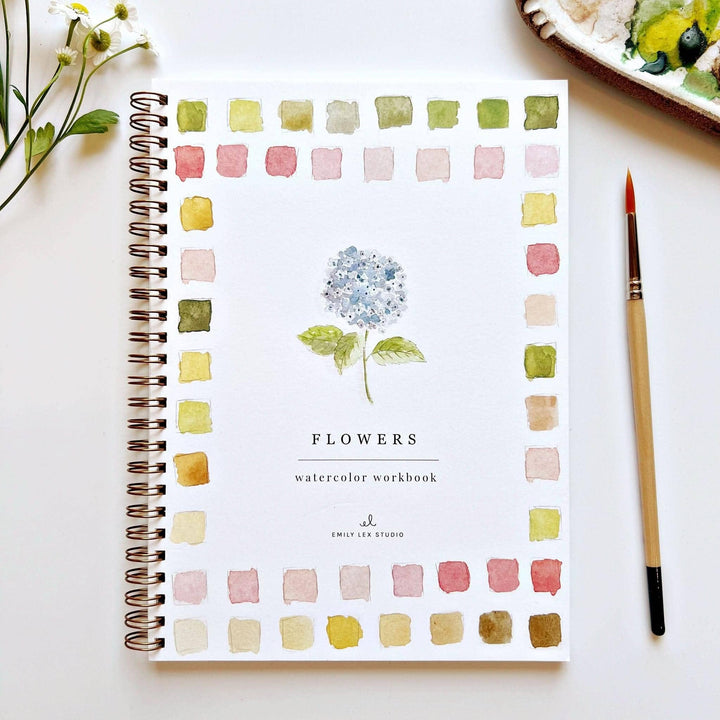 Emily Lex Studio Watercolor Flowers Workbook