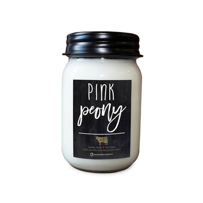 Milk House Mason Jar Candle - Pink Peony