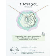 Soulku Prasiolite I Love You Necklace