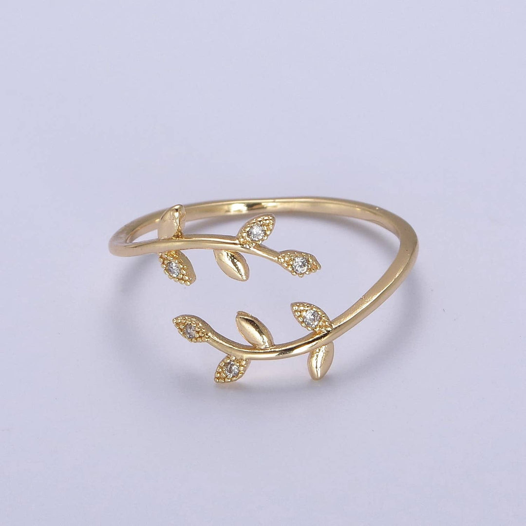 Crystal Vine Adjustable Ring