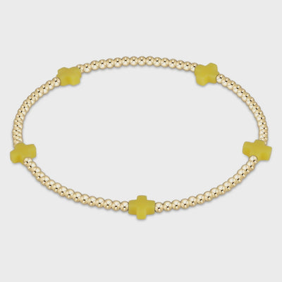 Enewton Signature 2mm Cross Bracelet Canary