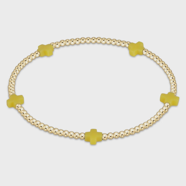 Enewton Signature 2mm Cross Bracelet Canary
