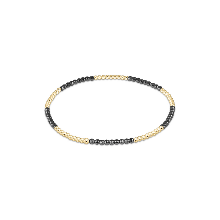 Enewton Blissful Pattern 2mm Bead Bracelet - Faceted Hematite