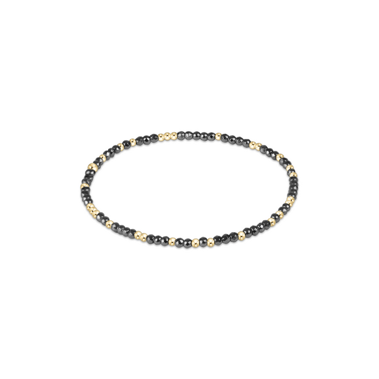 Enewton Hope Unwritten Silver Faceted Hematite 2mm Bead Bracelet