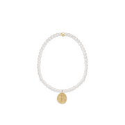 Enewton Classic Pearl 4mm Bead Bracelet - Inspire Large Gold Charm