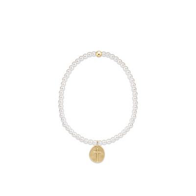 Enewton Classic Pearl 3mm Bead Bracelet - Inspire Small Gold Charm