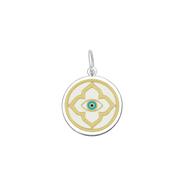 Lola Evil Eye Pendant - Alpine White & Gold