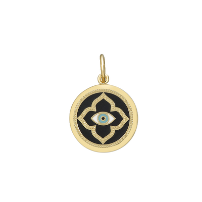 Lola Evil Eye Pendant - All Gold Black