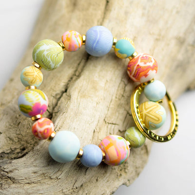 Jilzarah Beach Day Small Bead Keychain
