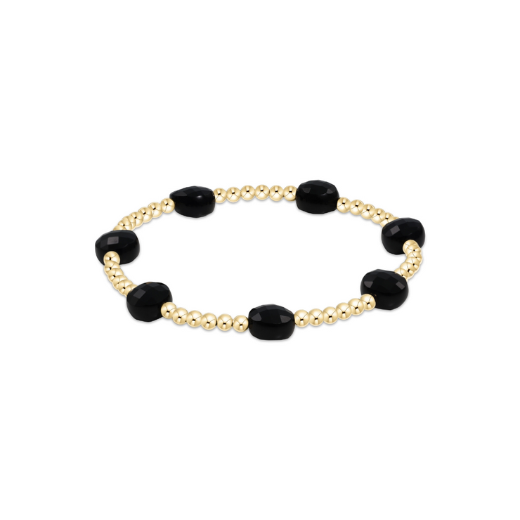 Enewton Extends Admire Gold 3mm Bead Bracelet - Faceted Onyx