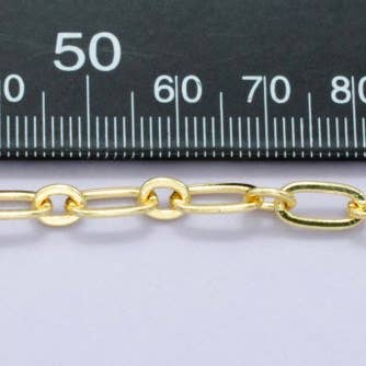 Gold Oval Link Bag Charm