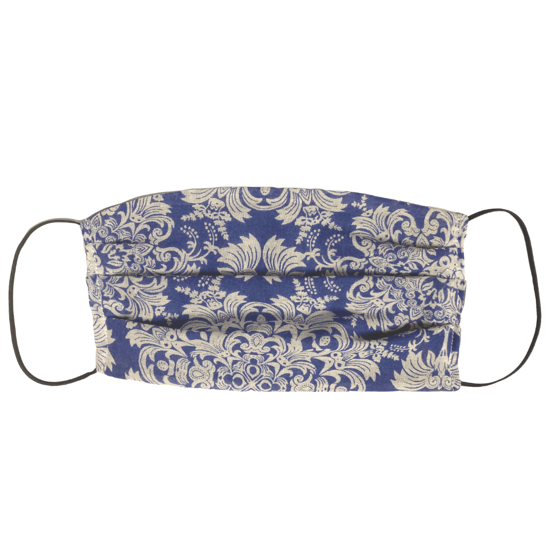 Blue Damask Mask