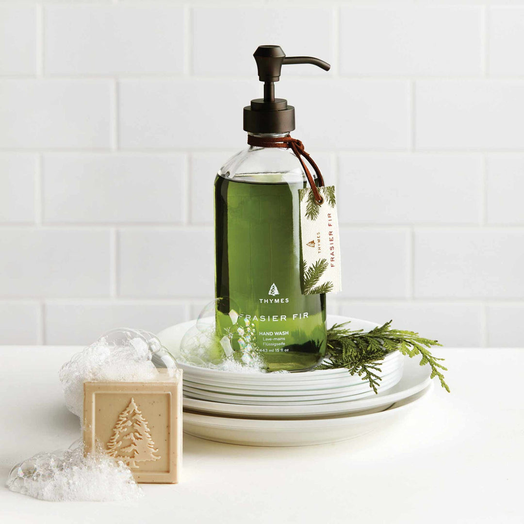 Frasier Fir Large Hand Wash Thymes Frasier Fir Large Hand Wash | Glass Bottle Bath and Body
