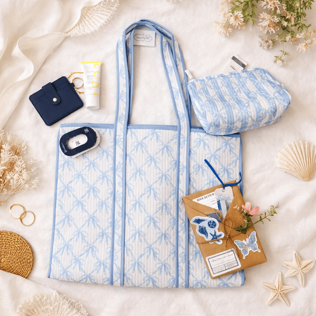 Bow Block Print Tote