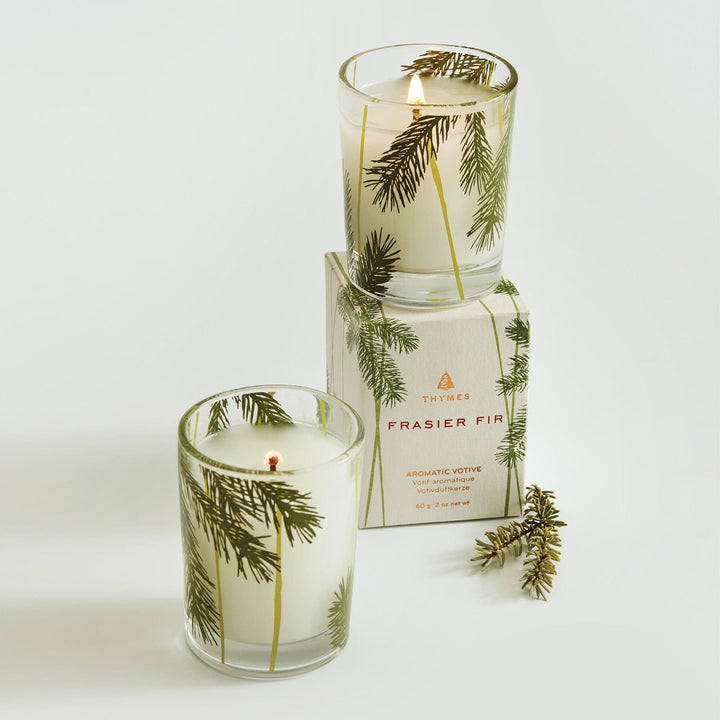 Frasier Fir Votive Pine Needle Candle Thymes Frasier Fir Pine Needle Votive Candle | 2 oz Candle