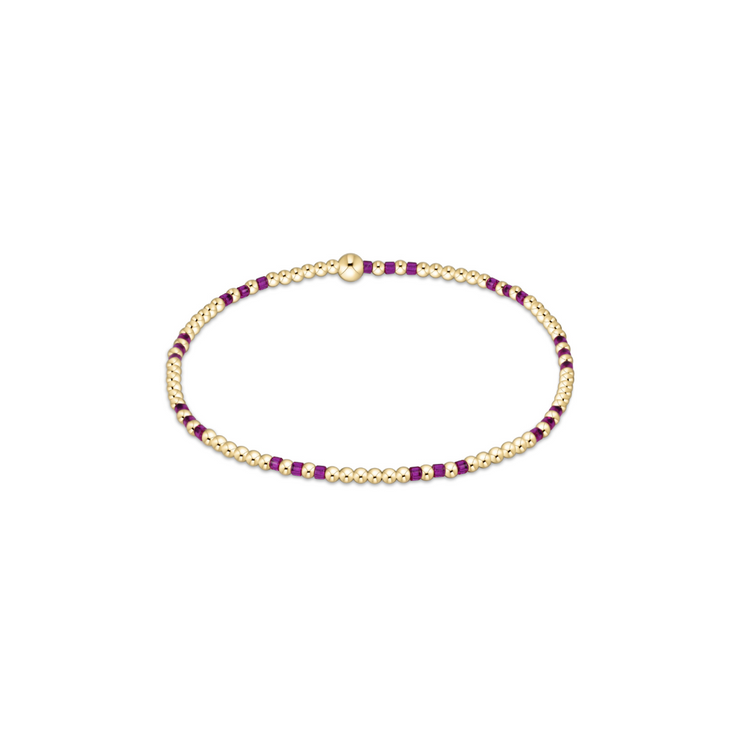 Enewton Hope Joy Pattern 2mm Bead Bracelet - Fuchsia