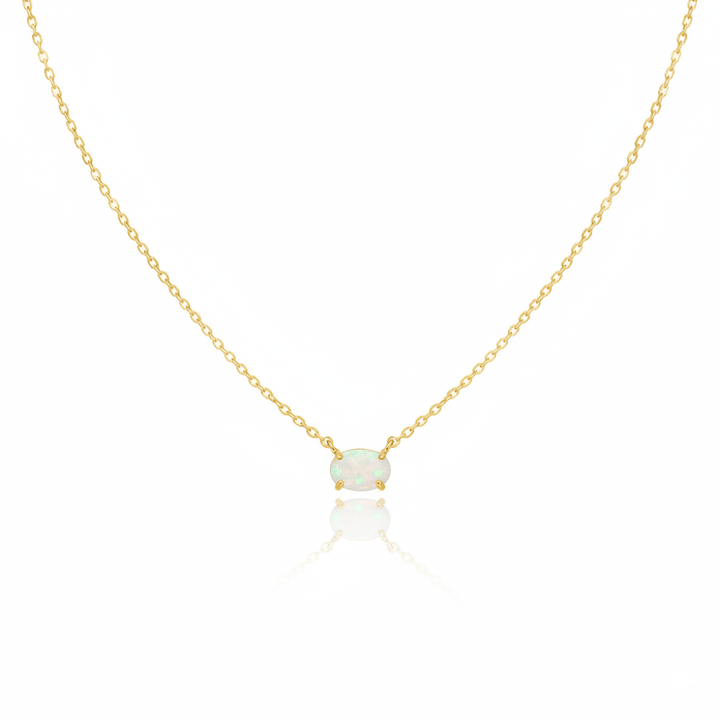 Luna Opal Oval Necklace