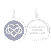 Lola Grandmother & Granddaughter Pendant - Silver &  Lavender