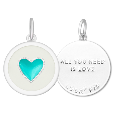 Lola Heart Pendant - Turquoise