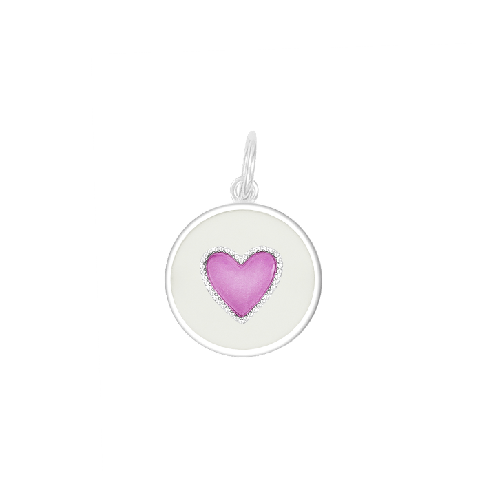 Lola Heart Pendant - Flamingo Pink