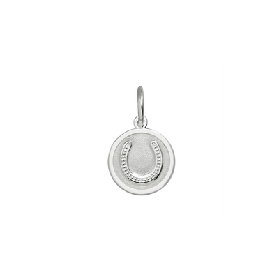 Lola Horse Shoe Pendant - Silver & Alpine White