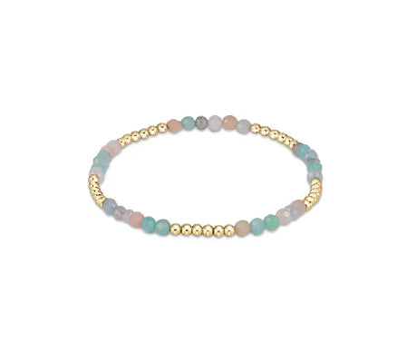 Enewton Gemstone Gold Joy Pattern 3mm Bead Bracelet - Hot Mess