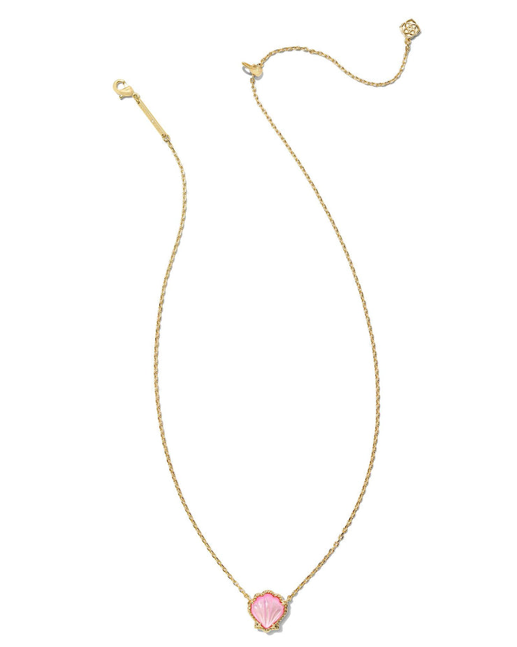 Kendra Scott Brynne Gold Shell Necklace in Blush Ivory Mother of Pearl