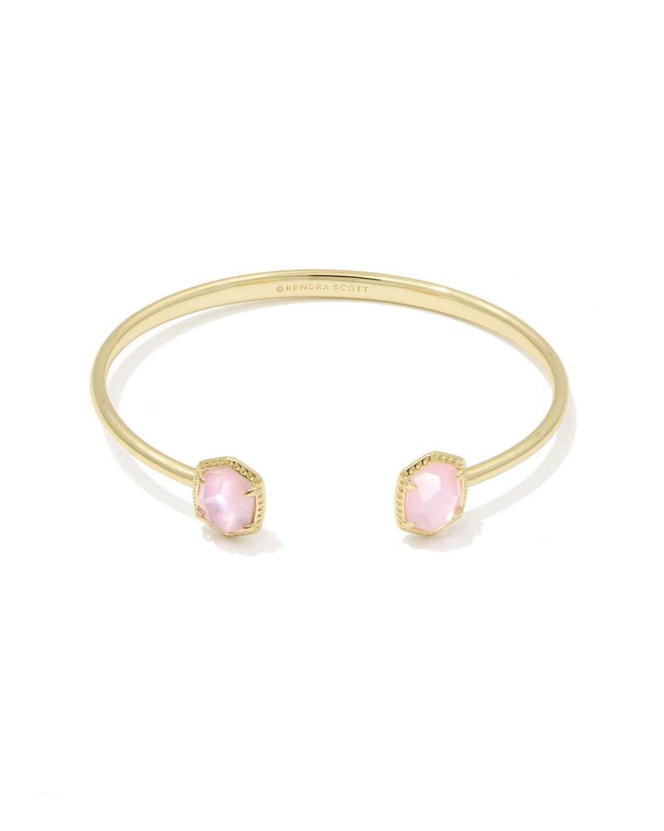 Kendra Scott Daphne Frame Cuff Bracelet - Gold Light Pink Mother of Pearl