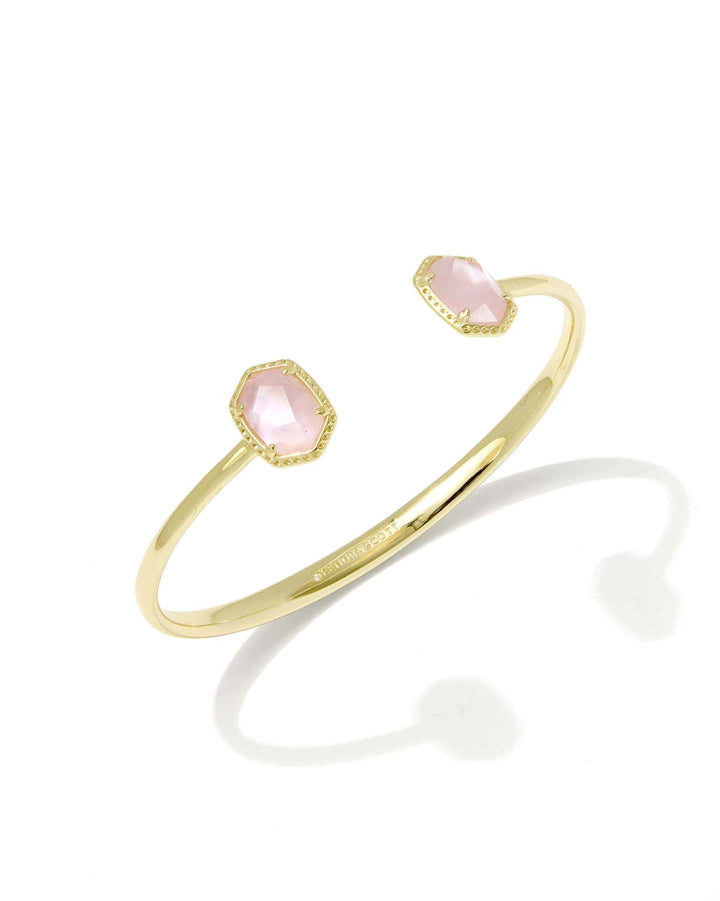 Kendra Scott Daphne Frame Cuff Bracelet - Gold Light Pink Mother of Pearl