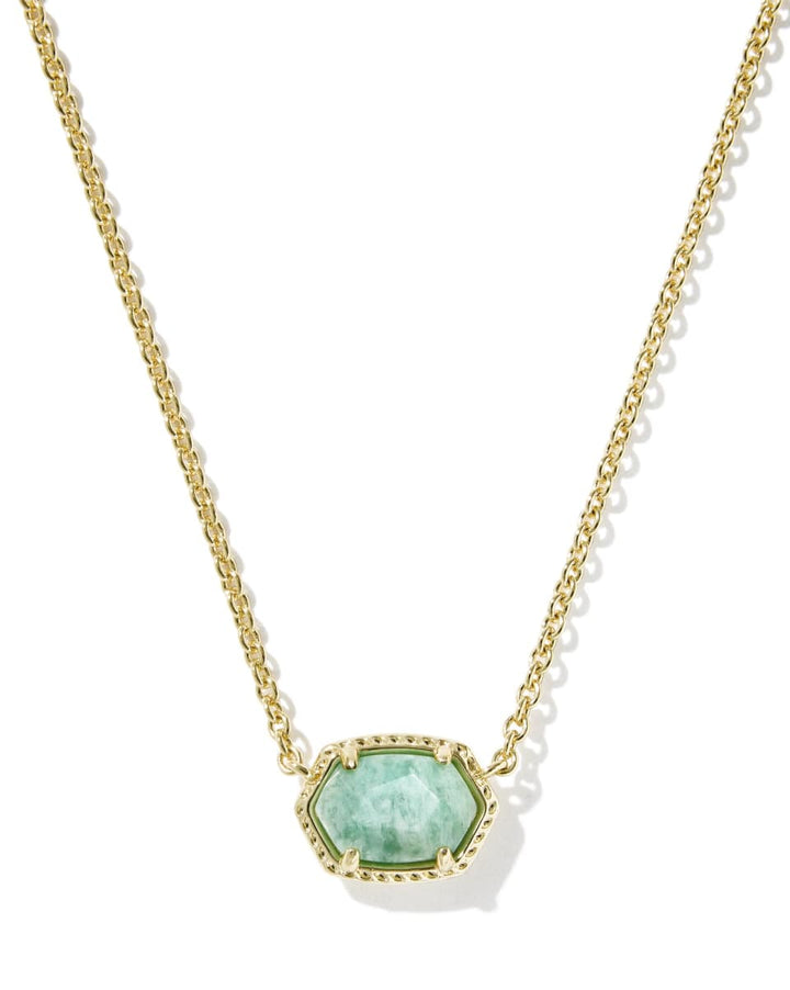 Kendra Scott Daphne Frame Necklace - Gold Teal Amazonite