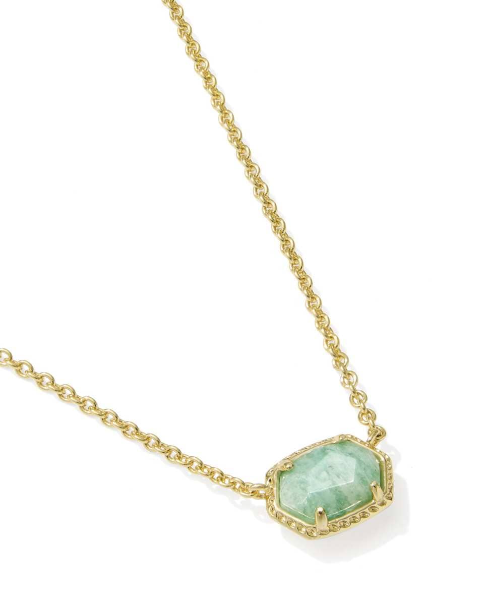 Kendra Scott Daphne Frame Necklace - Gold Teal Amazonite