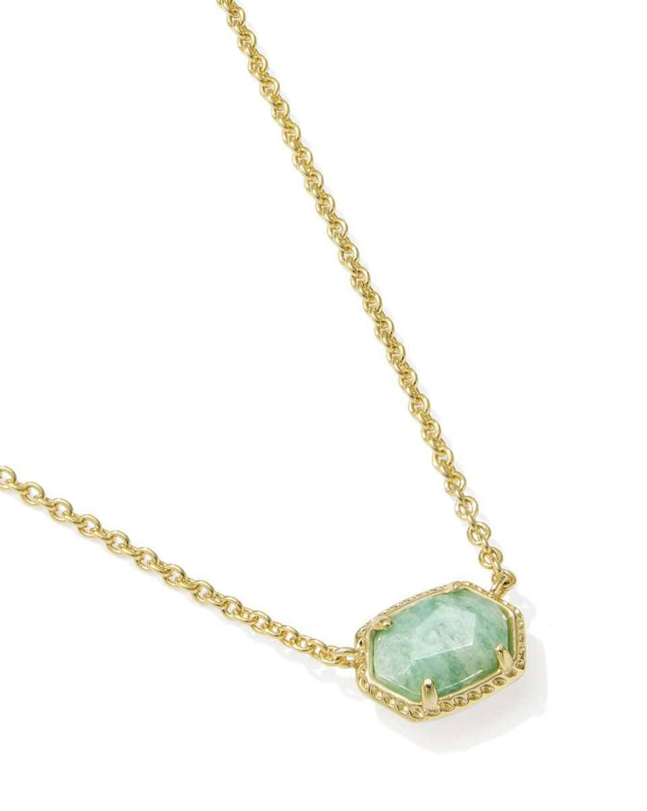 Kendra Scott Daphne Frame Necklace - Gold Teal Amazonite