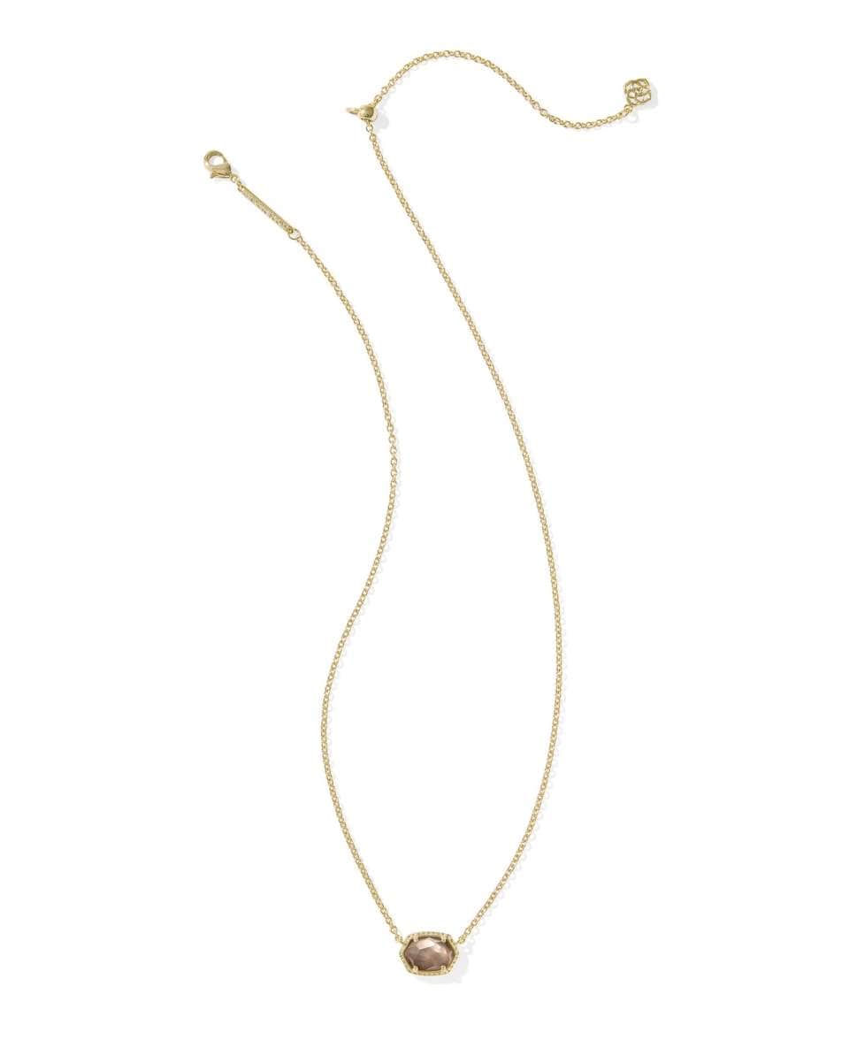 Kendra Scott Daphne Frame Necklace - Gold Taupe Mother of Pearl