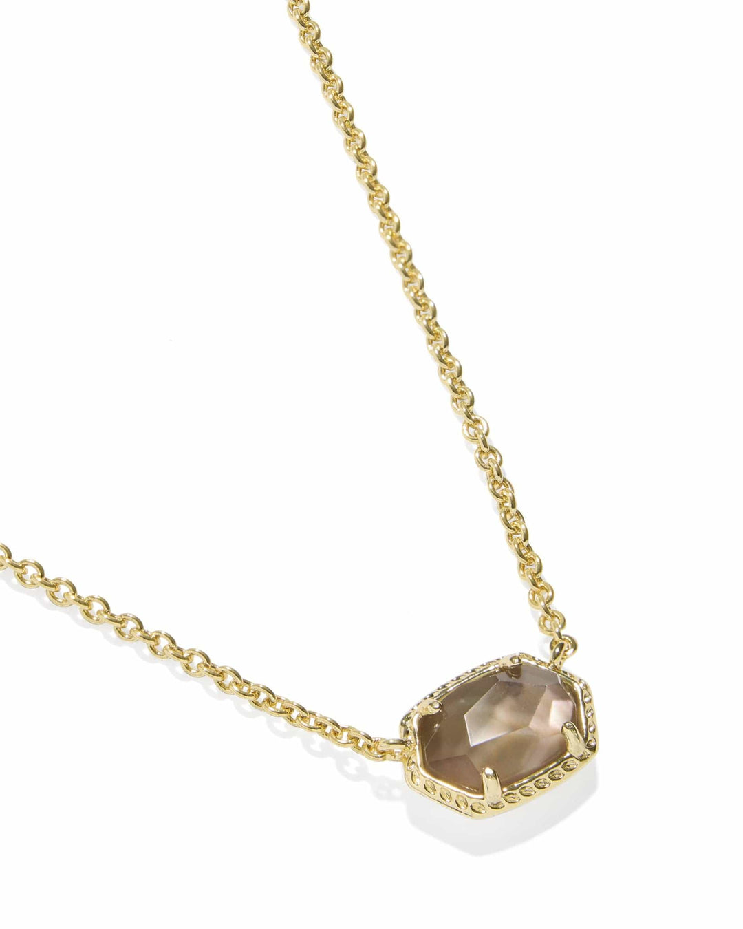 Kendra Scott Daphne Frame Necklace - Gold Taupe Mother of Pearl