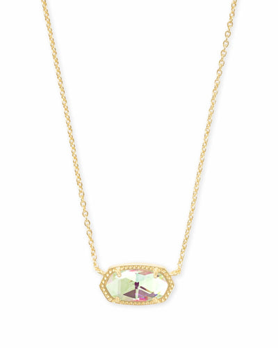 Kendra Scott Elisa Gold Pendant Necklace in Dichroic Glass